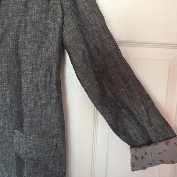 NWOT Blue Linen Blazer Jacket by Splash. - Picture 4 of 8